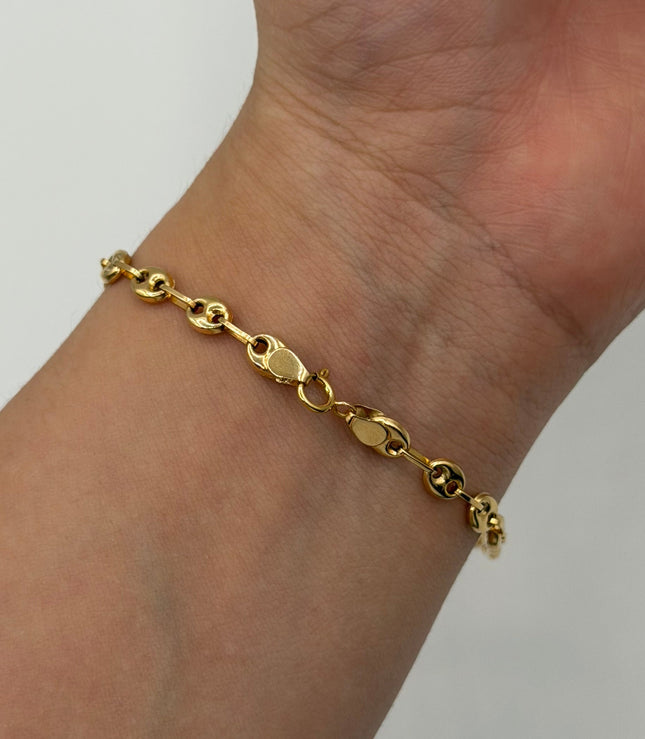 Pulso placa Gc  Oro amarillo 18k 3,25 Gr / 6 mm / 19 Cm Broche 0,10