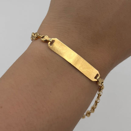 Pulso placa Gc  Oro amarillo 18k 3,25 Gr / 6 mm / 19 Cm Broche 0,10