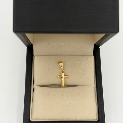 Dije cruz doble faz inflada Oro amarillo 18k 0,44 Gr / 8,5 mm / 1,5 Cm