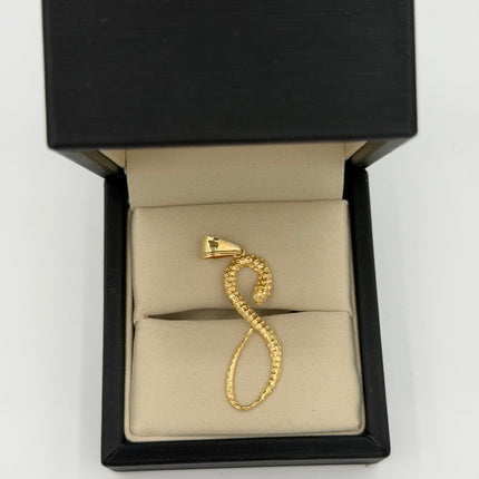 Dije serpiente punteada Oro amarillo 18k 2,24 Gr / 11 mm / 3,6 Cm