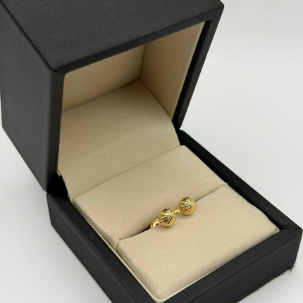 Topos bola diamantada 6mm Oro amarillo 18k 0,70 Gr / 6 mm