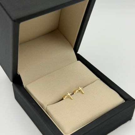 Topos cruz lisa Oro amarillo 18k 0,61 Gr / 5,6 mm