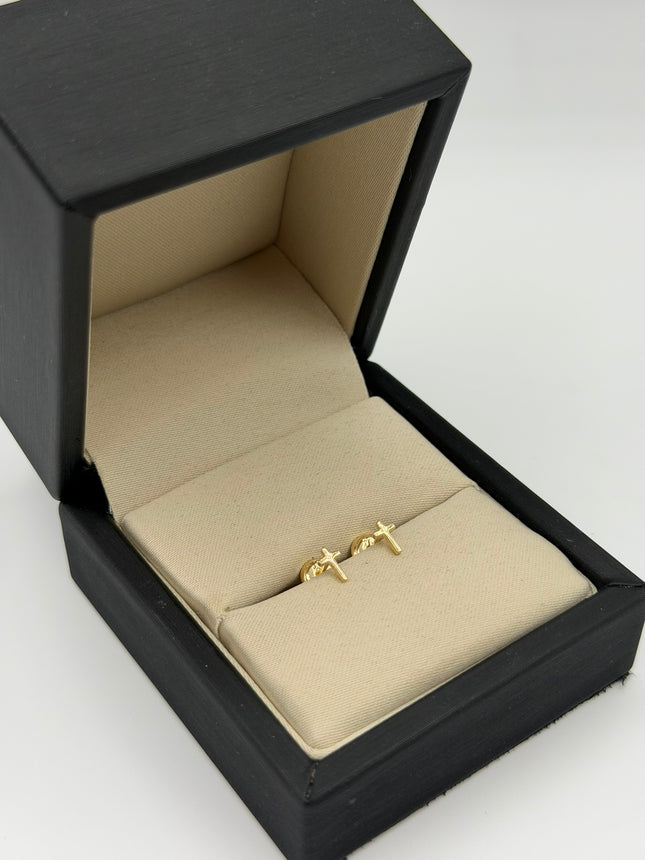 Topos cruz lisa Oro amarillo 18k 0,61 Gr / 5,6 mm