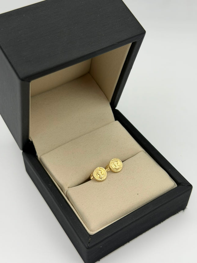 Topos san benito circulares Oro amarillo 18k 0,76 Gr / 7,2 mm