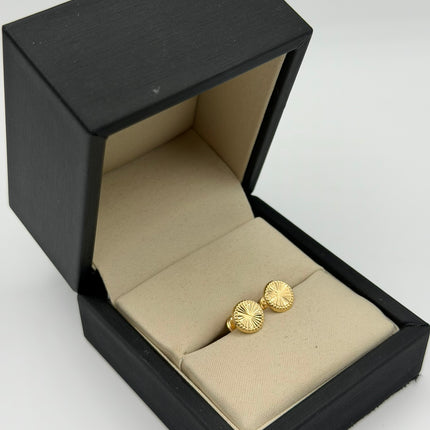 Topos circulo diamantado bordeado Oro amarillo 18k 0,85 Gr / 8,2 mm