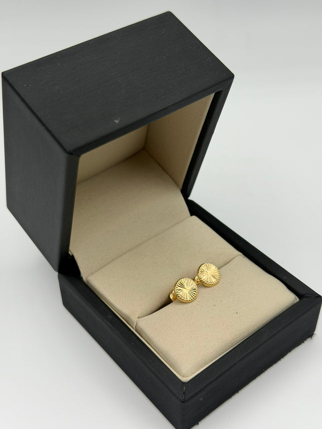 Topos circulo diamantado bordeado Oro amarillo 18k 0,85 Gr / 8,2 mm