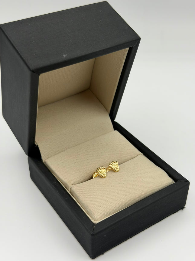 Topos corona rx silueta Oro amarillo 18k 0,57 Gr / 6 mm