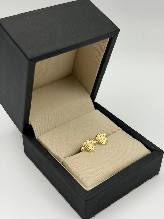 Topos corona rx silueta bordeada Oro amarillo 18k 0,85 Gr / 8 mm