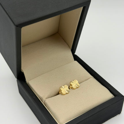Topos trébol diamantado Oro amarillo 18k 0,75 Gr / 7 mm