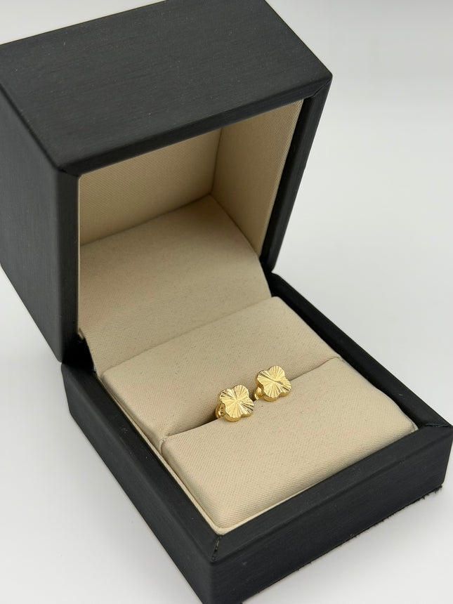 Topos trébol diamantado Oro amarillo 18k 0,85 Gr / 7,1 mm