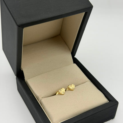 Topos corazón diamantado Oro amarillo 18k 0,63 Gr / 5,1 mm