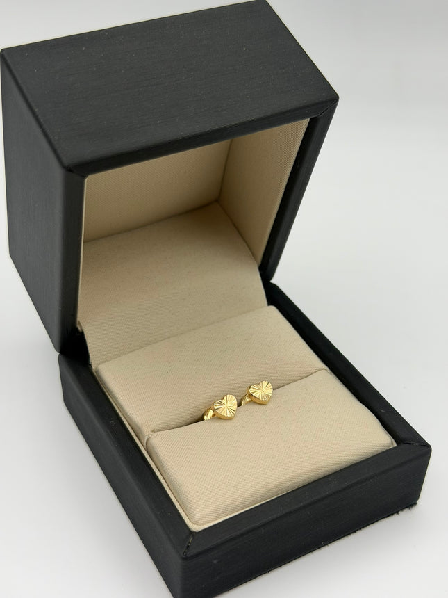 Topos corazón diamantado Oro amarillo 18k 0,63 Gr / 5,1 mm