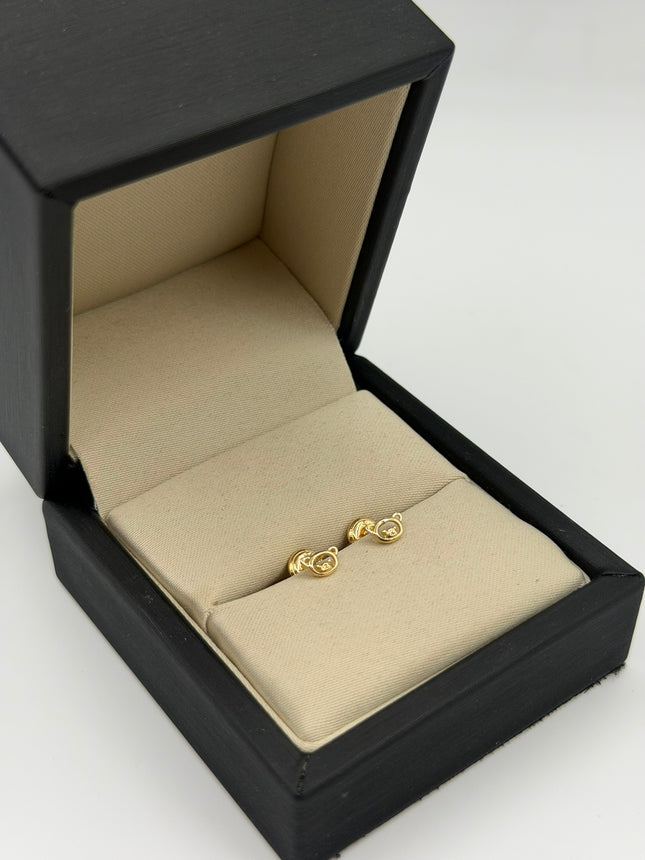 Topos oso silueta Oro amarillo 18k 0,62 Gr / 3,75 mm