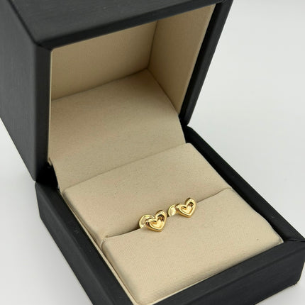 Topos corazón borde doble Oro amarillo 18k 0,60 Gr / 6 mm