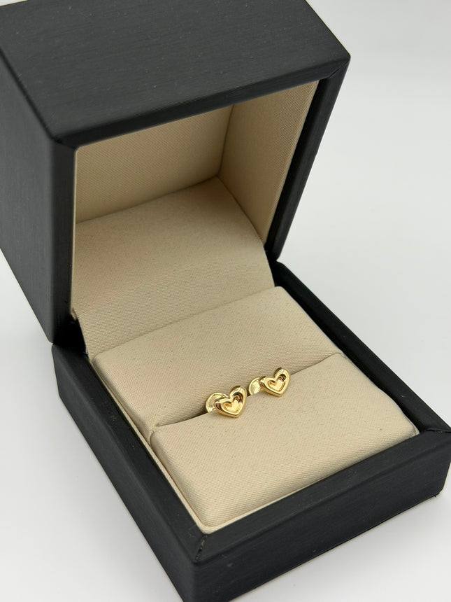 Topos corazón borde doble Oro amarillo 18k 0,60 Gr / 6 mm