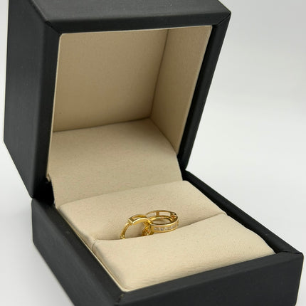 Candonga casting circones blancos Oro amarillo 18k +1 / 1,13 Gr / 1 cm