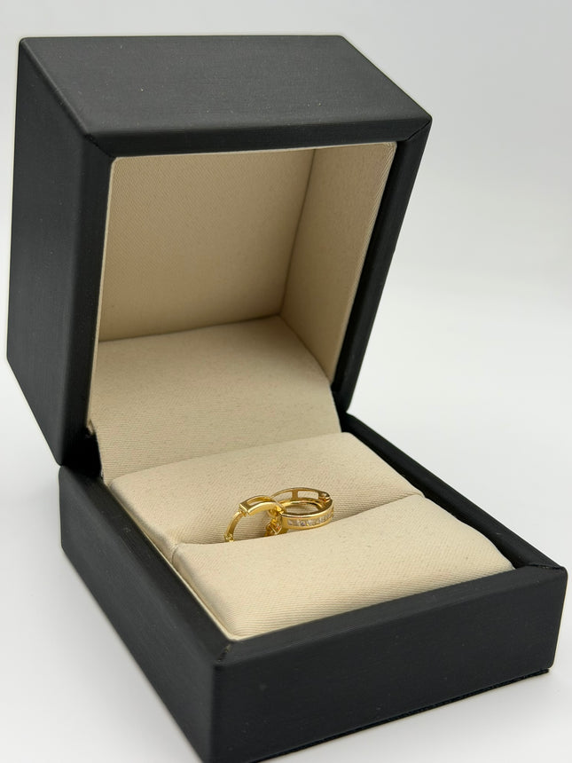 Candonga casting circones blancos Oro amarillo 18k +1 / 1,13 Gr / 1 cm
