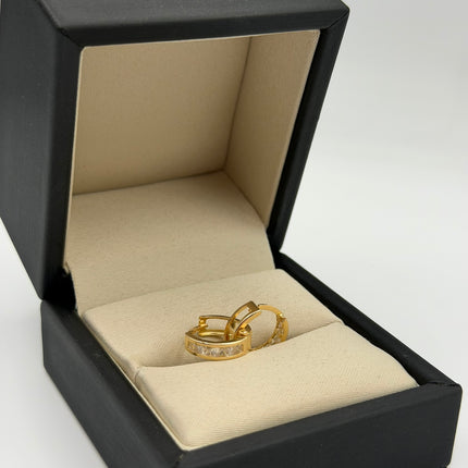 Candonga casting circones blancos Oro amarillo 18k +1 / 1,68 Gr / 1,2 cm