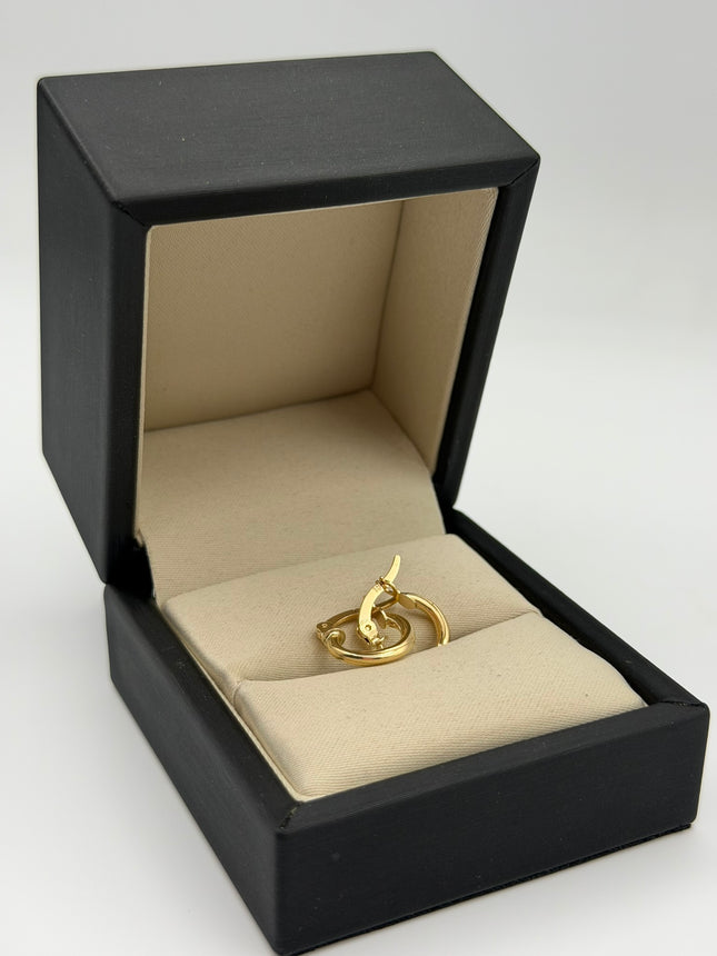 Candonga entorchada Oro amarillo 18k 1,23 Gr / 1,3 Cm