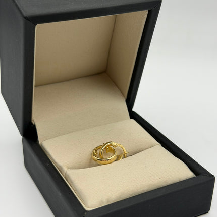 Candonga rayas Oro amarillo 18k 1,05 Gr / 1,2 Cm