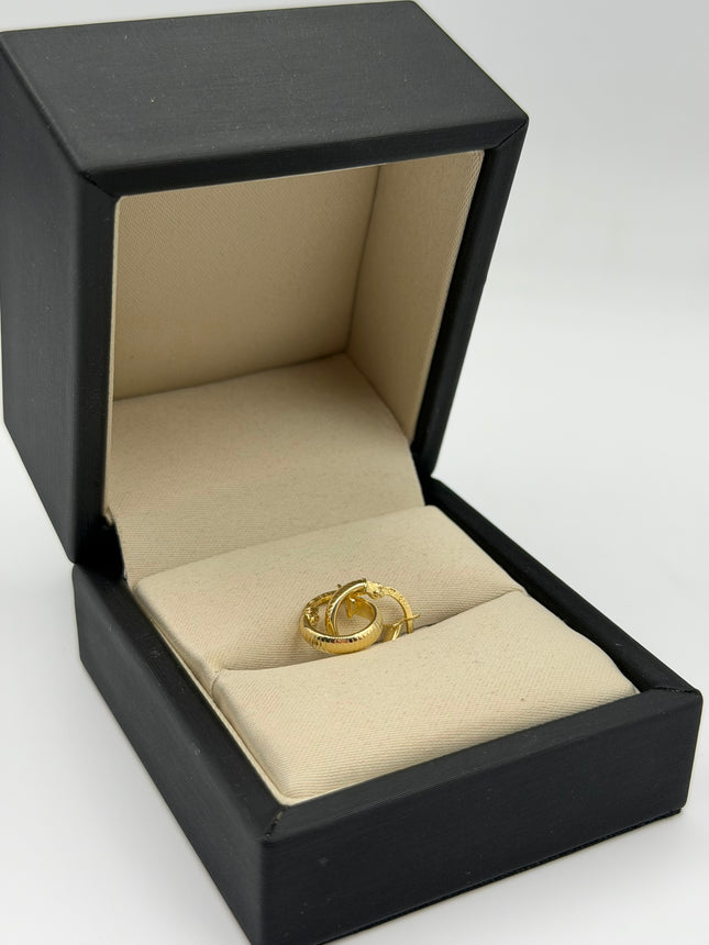 Candonga rayas Oro amarillo 18k 1,05 Gr / 1,2 Cm