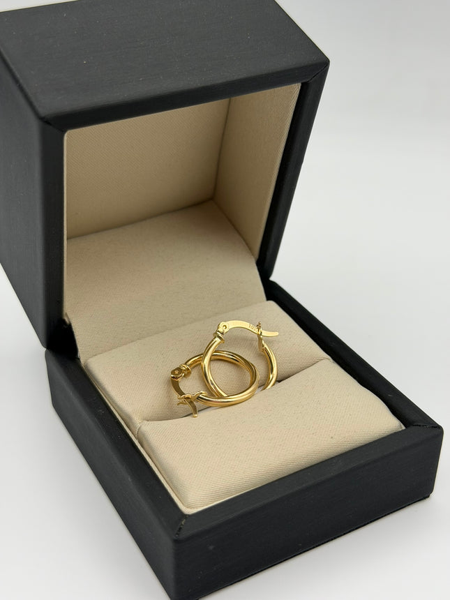 Candonga entorchada Oro amarillo 18k 1,44 Gr / 1,9 Cm