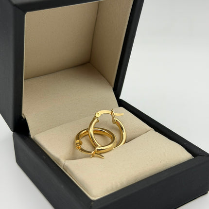 Candonga lisa Oro amarillo 18k 1,72 Gr / 1,9 Cm