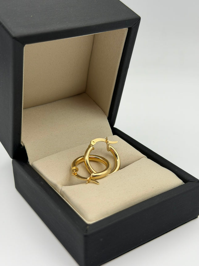 Candonga lisa Oro amarillo 18k 1,72 Gr / 1,9 Cm