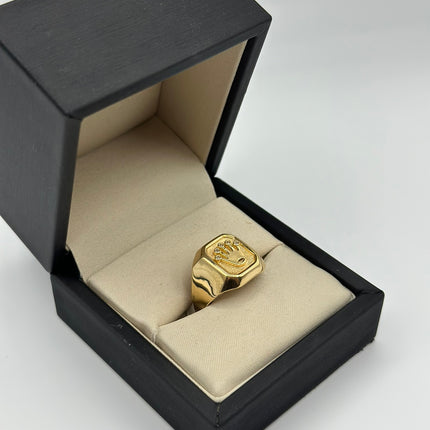 Anillo corona rx circones blancos Oro amarillo 18k / Talla 9/34 / 3,61 Gr