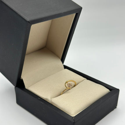 Anillo corazón casting rosado Oro amarillo 18k / Talla 6 1/2 / 1,04 Gr