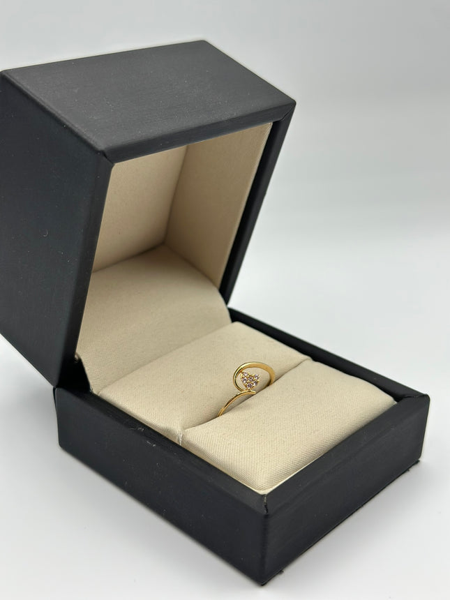 Anillo corazón casting rosado Oro amarillo 18k / Talla 6 1/2 / 1,04 Gr