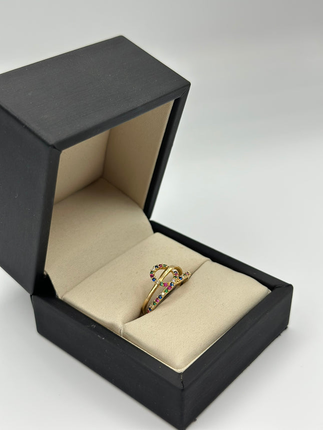 Anillo nudo casting colores Oro amarillo 18k / Talla 7/5 / 2,79 Gr