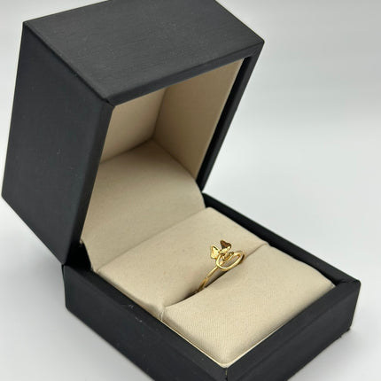 Anillo flor entrelazado Oro amarillo 18k / Talla 6 / 1,43 Gr