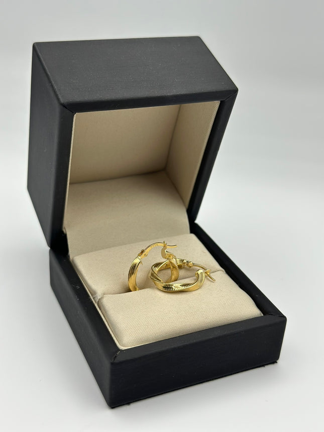 Candonga entorchadas Oro amarillo 18k 2,00 Gr / 2 Cm