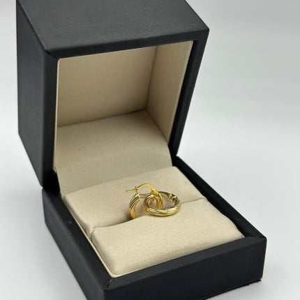 Candonga rayada Oro amarillo 18k 1,33 Gr / 1,4 Cm