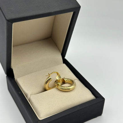 Candonga entorchada Oro amarillo 18k 2,57 Gr / 1,9 Cm