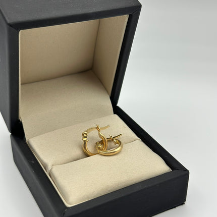 Candonga rayada Oro amarillo 18k 1,28 Gr / 1,4 Cm