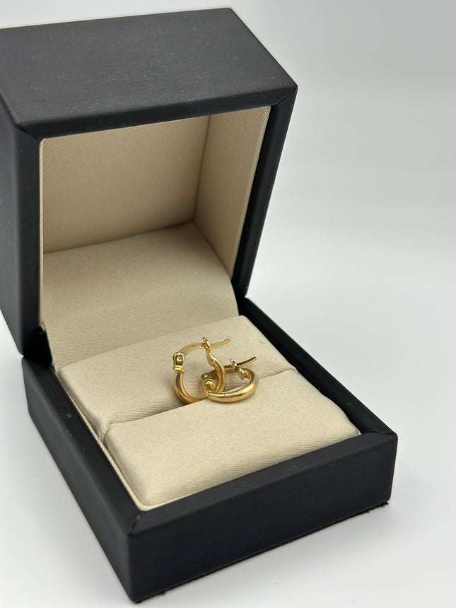 Candonga rayada Oro amarillo 18k 1,28 Gr / 1,4 Cm