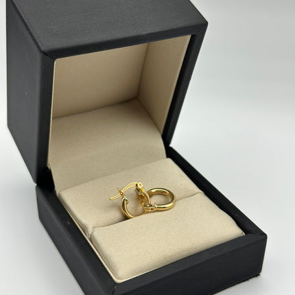 Candonga lisa Oro amarillo 18k 1,35 Gr / 1,4 Cm