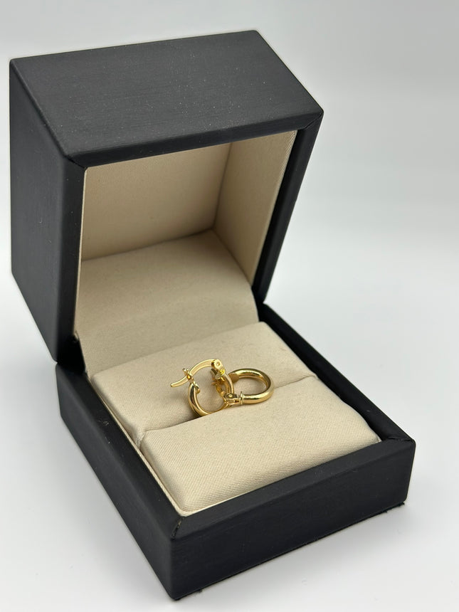 Candonga lisa Oro amarillo 18k 1,35 Gr / 1,4 Cm