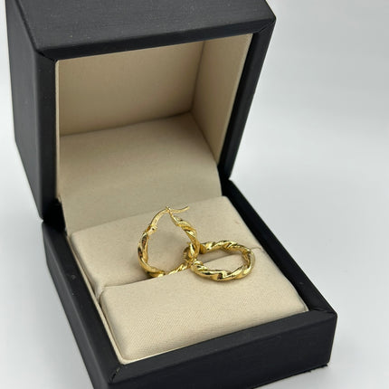 Candonga entorchada Oro amarillo 18k 1,80 Gr / 1,9 Cm