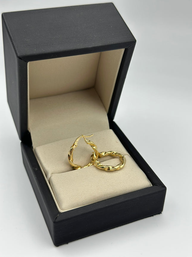 Candonga entorchada Oro amarillo 18k 1,80 Gr / 1,9 Cm