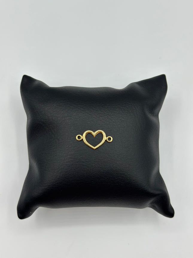 Herraje corazón contorno Oro amarillo 18k 0,48 Gr / 1,6 Cm