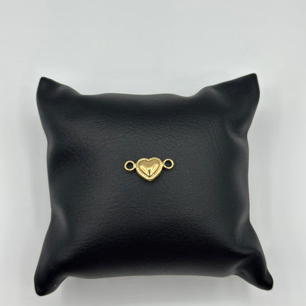 Herraje corazón inflado borde grabado Oro amarillo 18k 0,38 Gr / 1,5 Cm