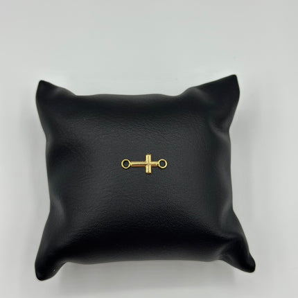 Herraje cruz lisa Oro amarillo 18k 0,23 Gr / 1,5 Cm