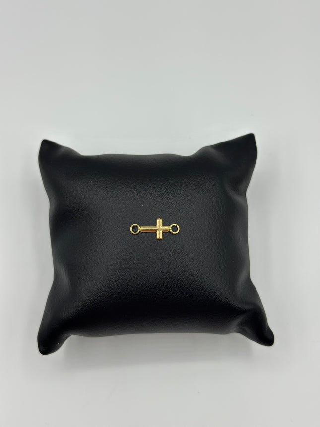 Herraje cruz lisa Oro amarillo 18k 0,23 Gr / 1,5 Cm