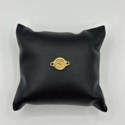 Herraje signo peso borde diamantado Oro amarillo 18k 0,64 Gr / 1,5 Cm
