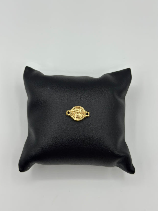 Herraje bolsa de dinero Oro amarillo 18k 0,64 Gr / 1,5 Cm
