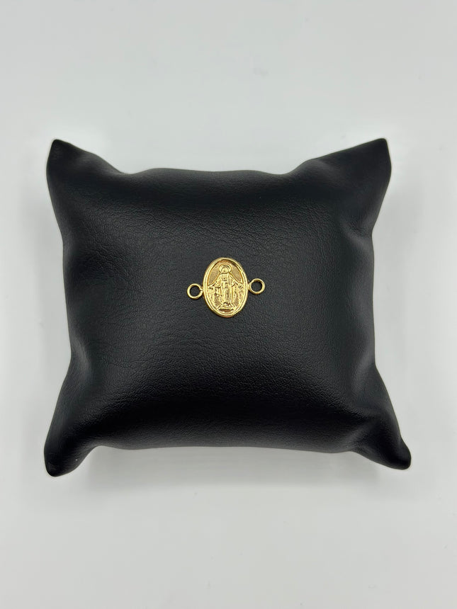 Herraje ovalado virgen milagrosa  Oro amarillo 18k 0,50 Gr / 1,5 Cm