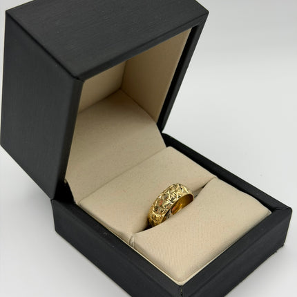 Anillo argolla diamantada  Oro amarillo 18k / Talla 6 34 / +1 / 2,15 Gr / 6 mm